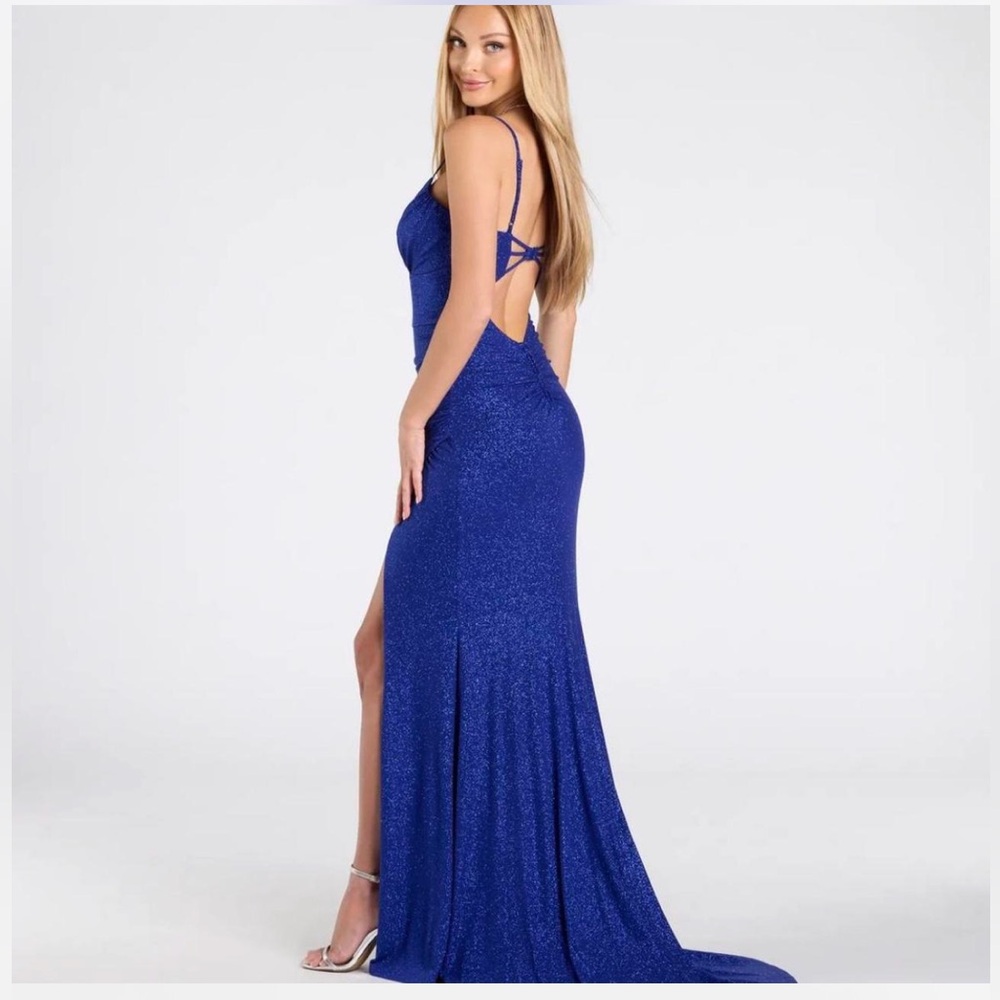 Windsor Royal Blue Glitter Maxi Dress
